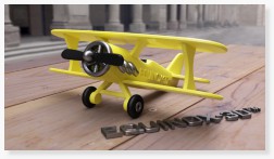 Airplane designed in EQUINOX-3D, for 3D printing