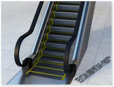 Animatable Clone along shape Offset. Escalator - Orient along - OFF..